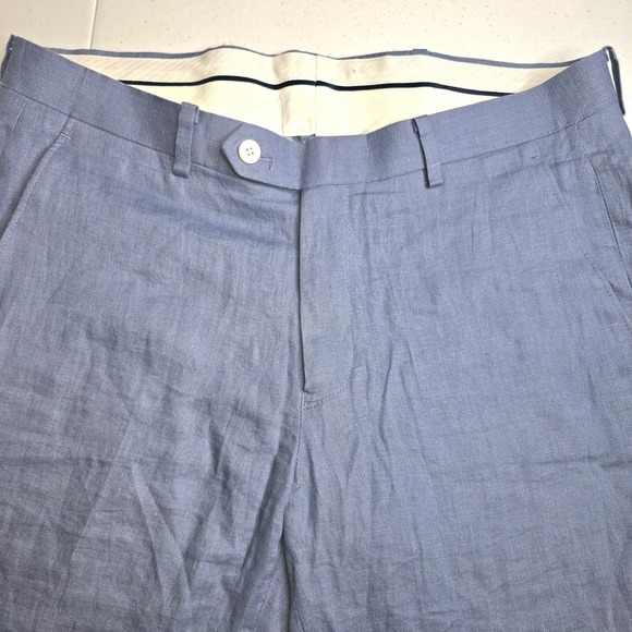 LAUREN RALPH LAUREN Men's 34 X 30‎ Light Blue 100% Linen Chino Dress Pants -1188 - Picture 1 of 5